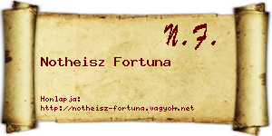 Notheisz Fortuna névjegykártya